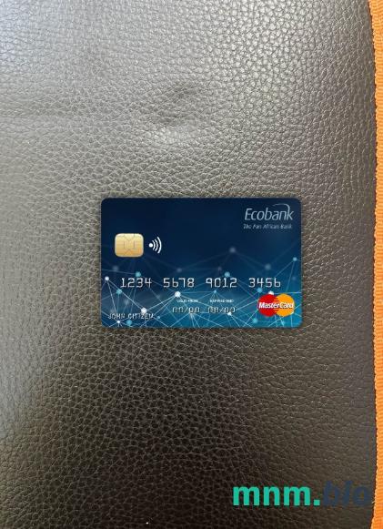 Central African Republic Ecobank  bank wygląd zdjęcia mastercard skan PSD + zdjęcie